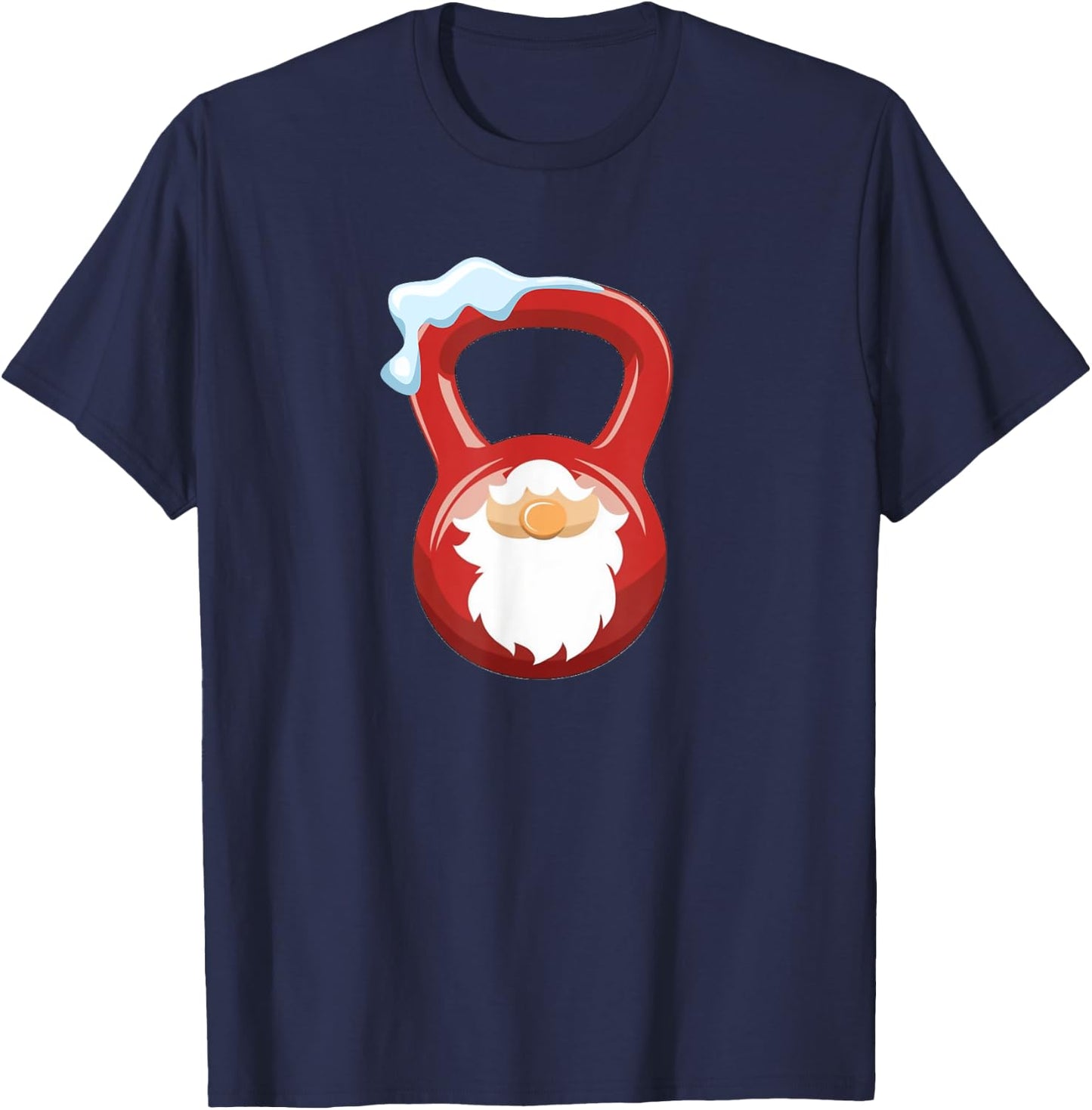 Christmas Gym Workout Gnome Kettlebell Xmas For Gym Lover T-Shirt - T-Shirt | Navy