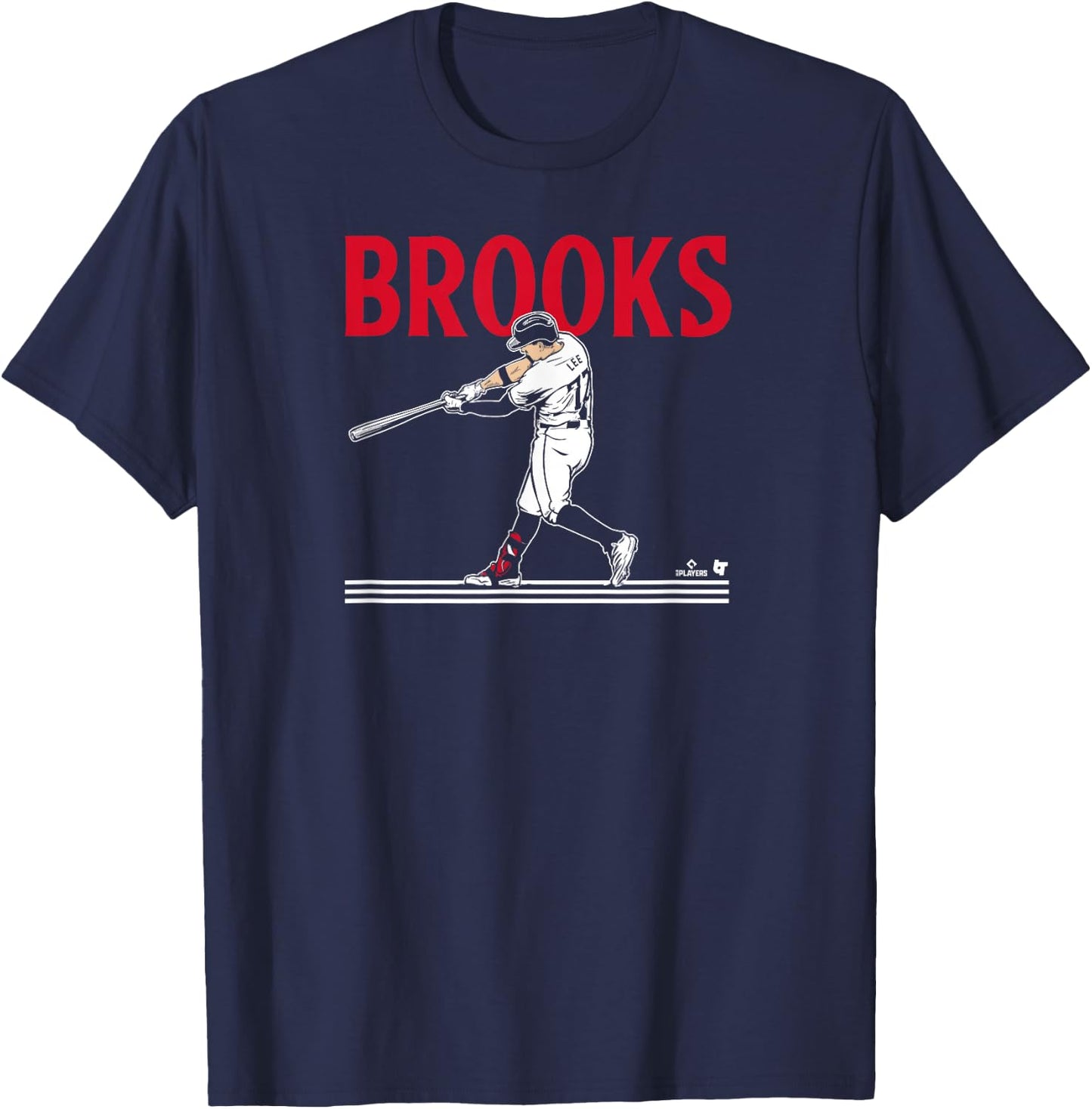 Brooks Lee - Slugger Swing - Minnesota Baseball T-Shirt - T-Shirt | Navy