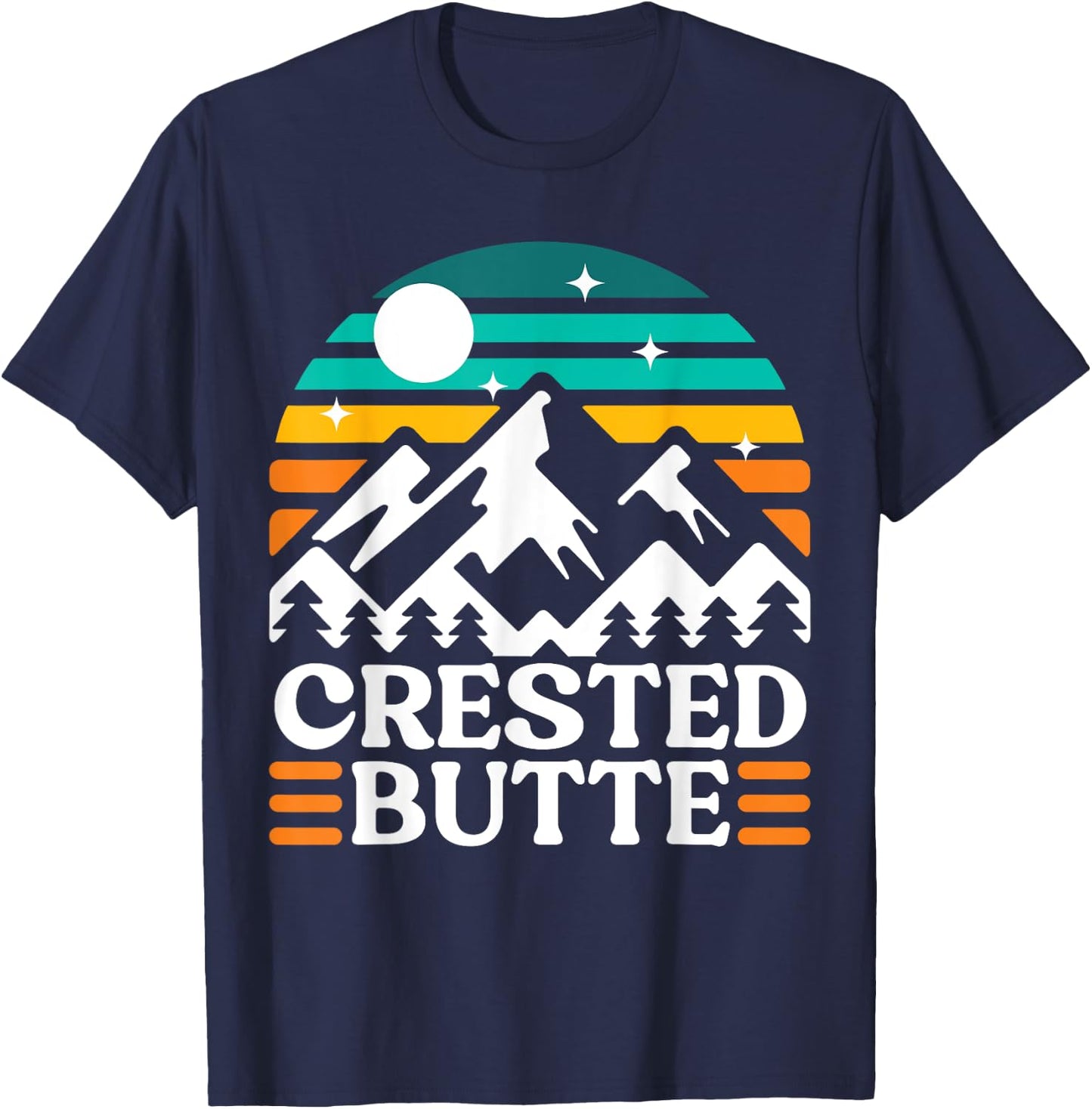 Crested Butte Skiing, Crested Butte Hiking, Crested Butte T-Shirt - T-Shirt | Navy