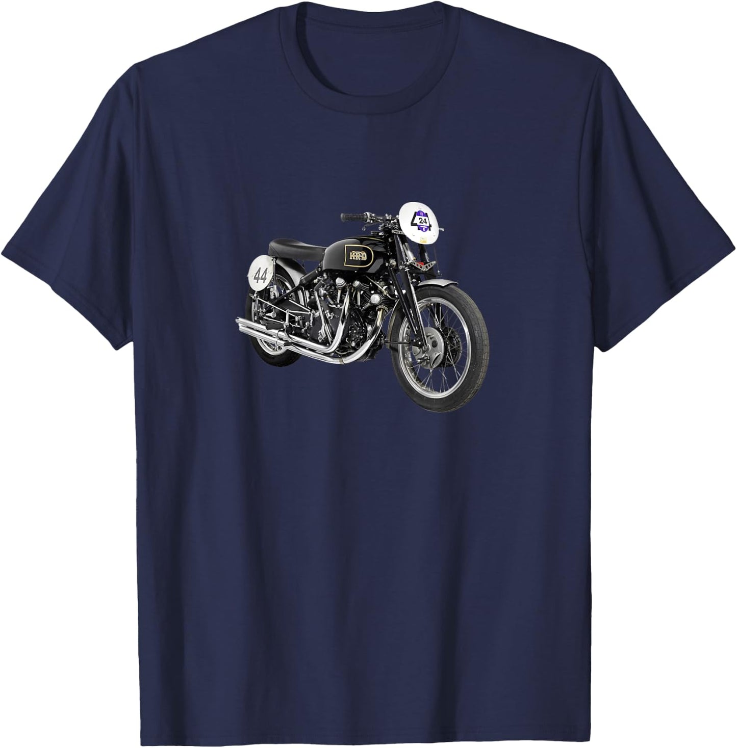 1952 Vincent Bike Lightning Vintage Motorcycle Graphic T-Shirt - T-Shirt | Navy