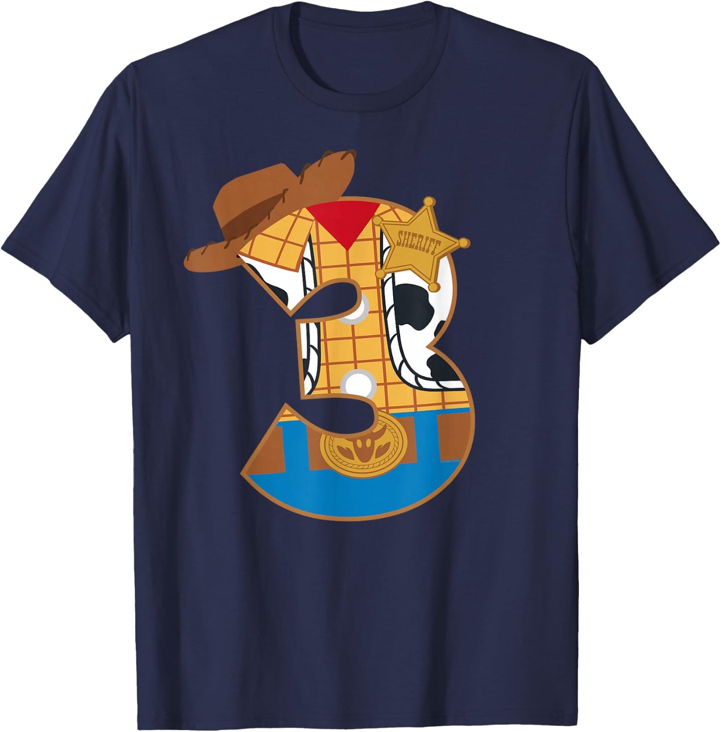 Disney and Pixar's Toy Story Third Birthday 3 Years Old T-Shirt - T-Shirt | Navy