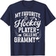 Hockey Grammy Grandma Proud Grammy Of A Hockey Player T-Shirt - T-Shirt | Navy