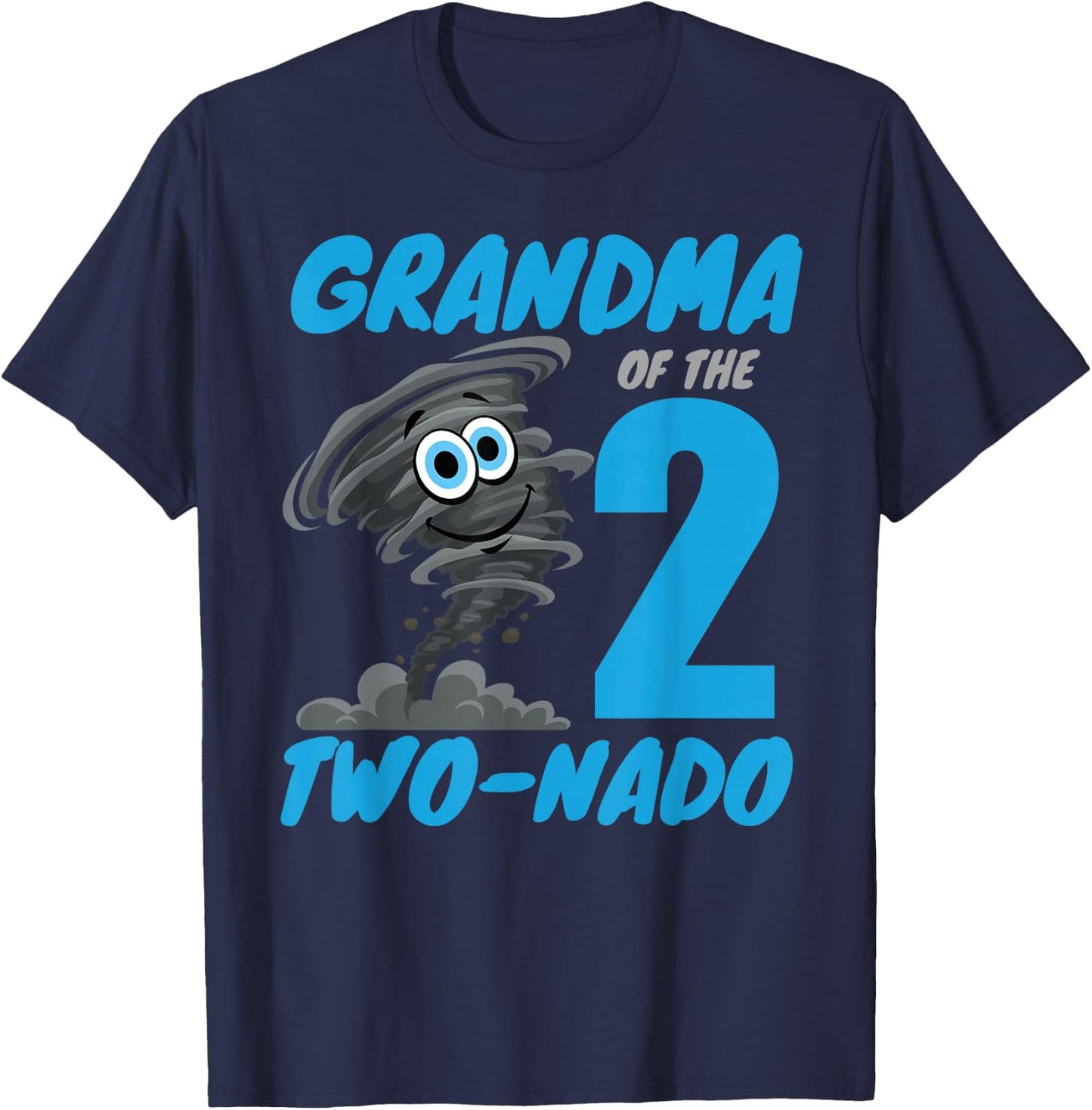 Grandma of The Two-Nado Storm TorNado 2nd Two Birthday Boy T-Shirt - T-Shirt | Navy