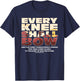 Every Knee Shall Bow Christian Religion Bible Verse T-Shirt - T-Shirt | Navy
