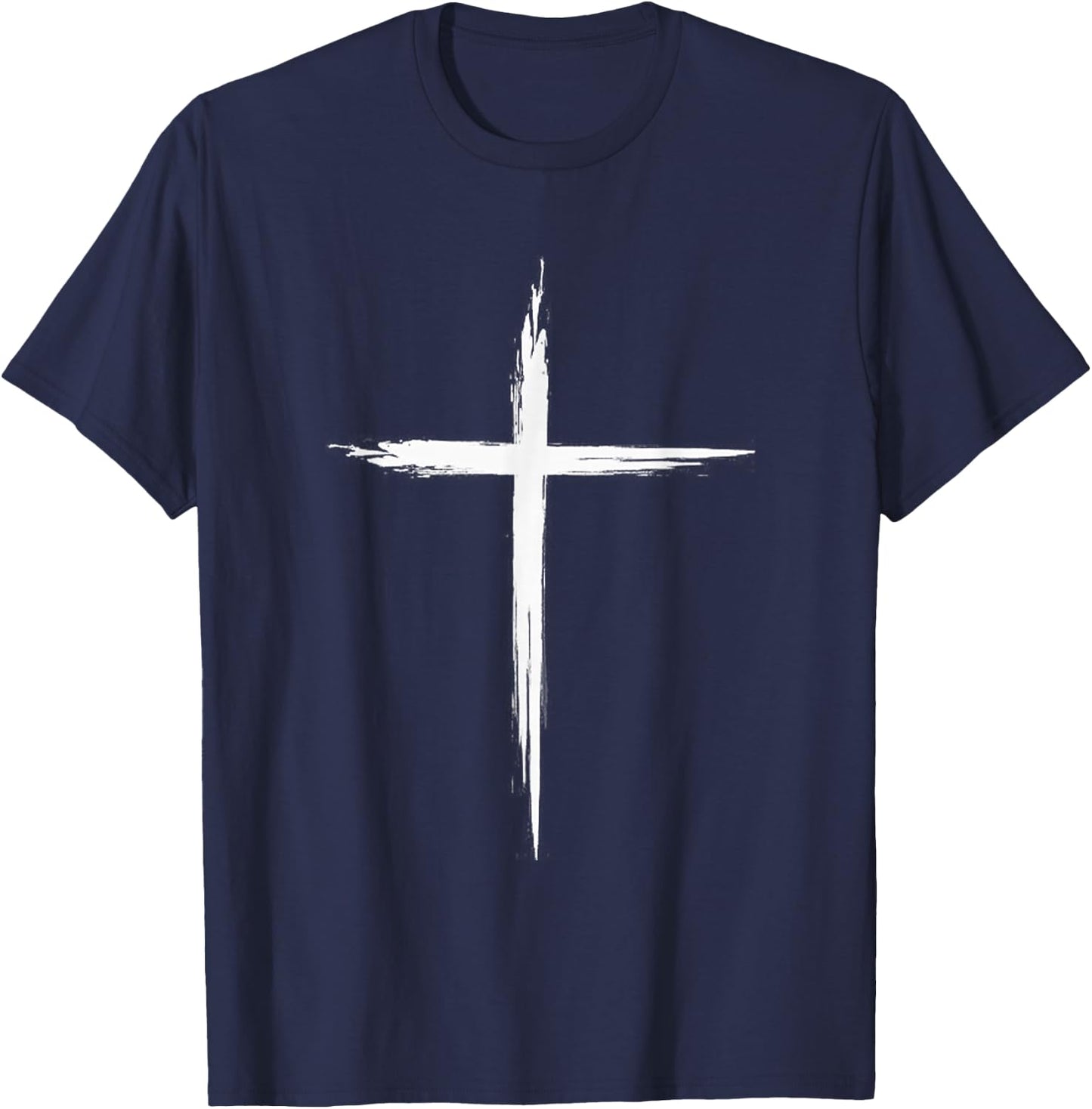 Faith Cross, , Jesus Cross Tattoo Cross T-Shirt - T-Shirt | Navy