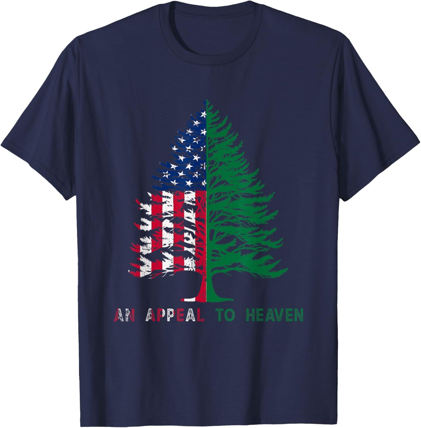 4th of July An Appeal To Heaven Flag Pine Tree Flag Men T-Shirt - T-Shirt | Navy