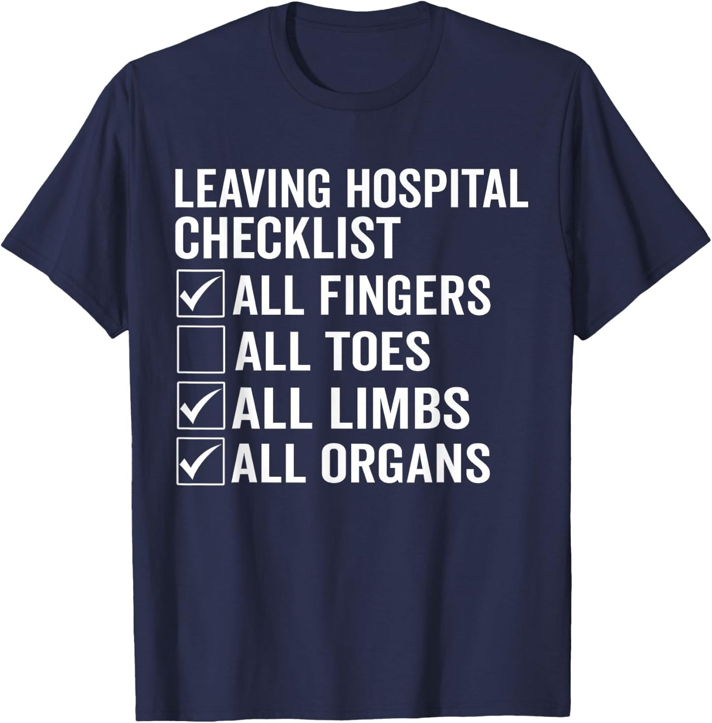 Toe Amputee Funny Humor Toe Amputation T-Shirt - T-Shirt | Navy