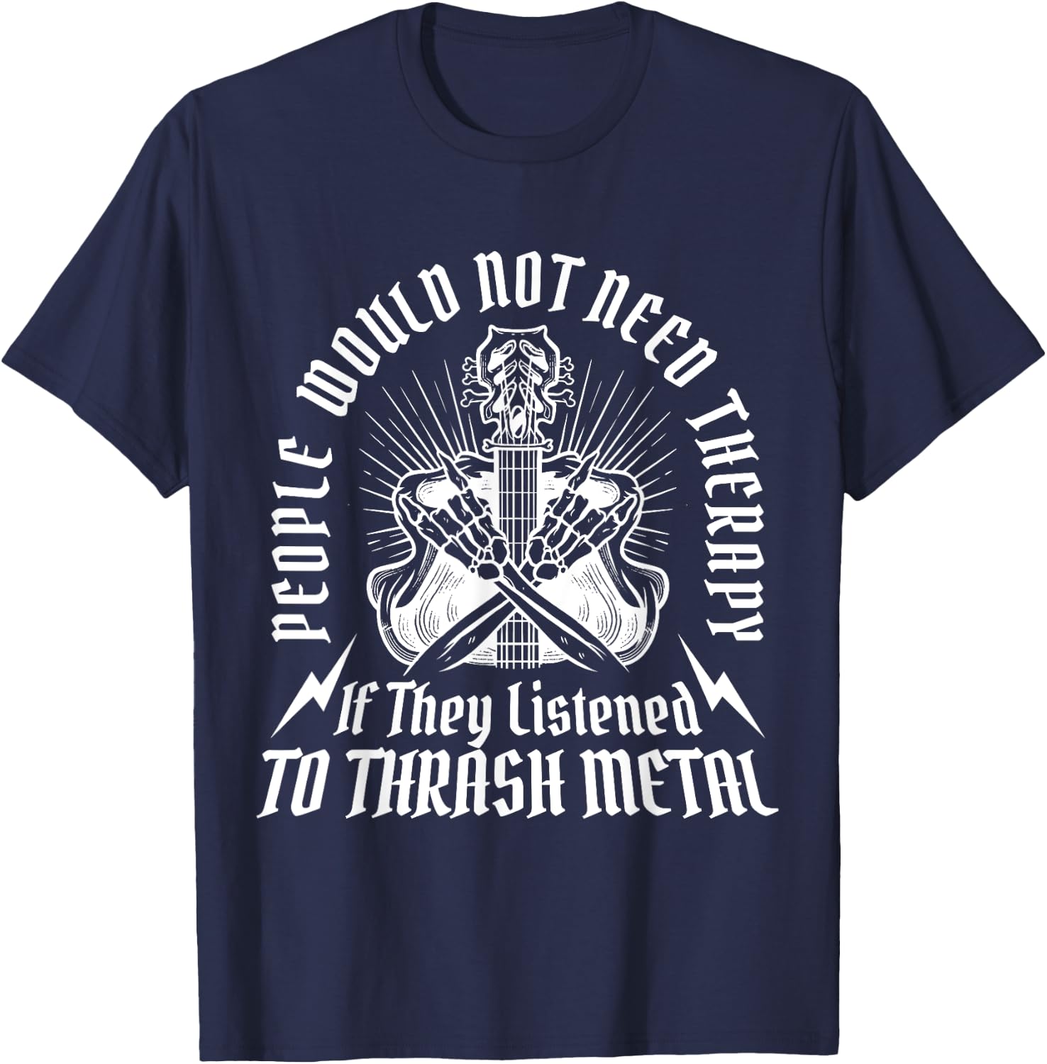 Metal Festival Outfit Concert Music Band Guitar Thrash Metal T-Shirt - T-Shirt | Navy
