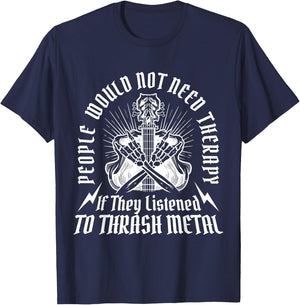 Metal Festival Outfit Concert Music Band Guitar Thrash Metal T-Shirt - T-Shirt | Navy