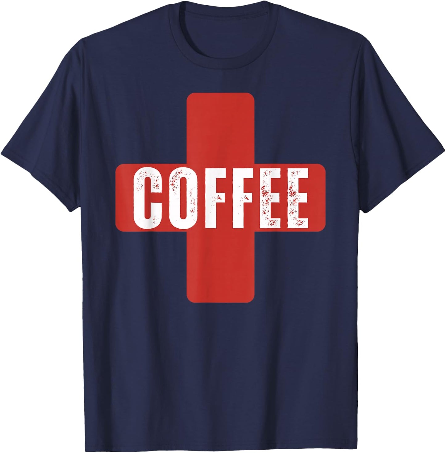 Red Cross with coffee T-Shirt - T-Shirt | Navy