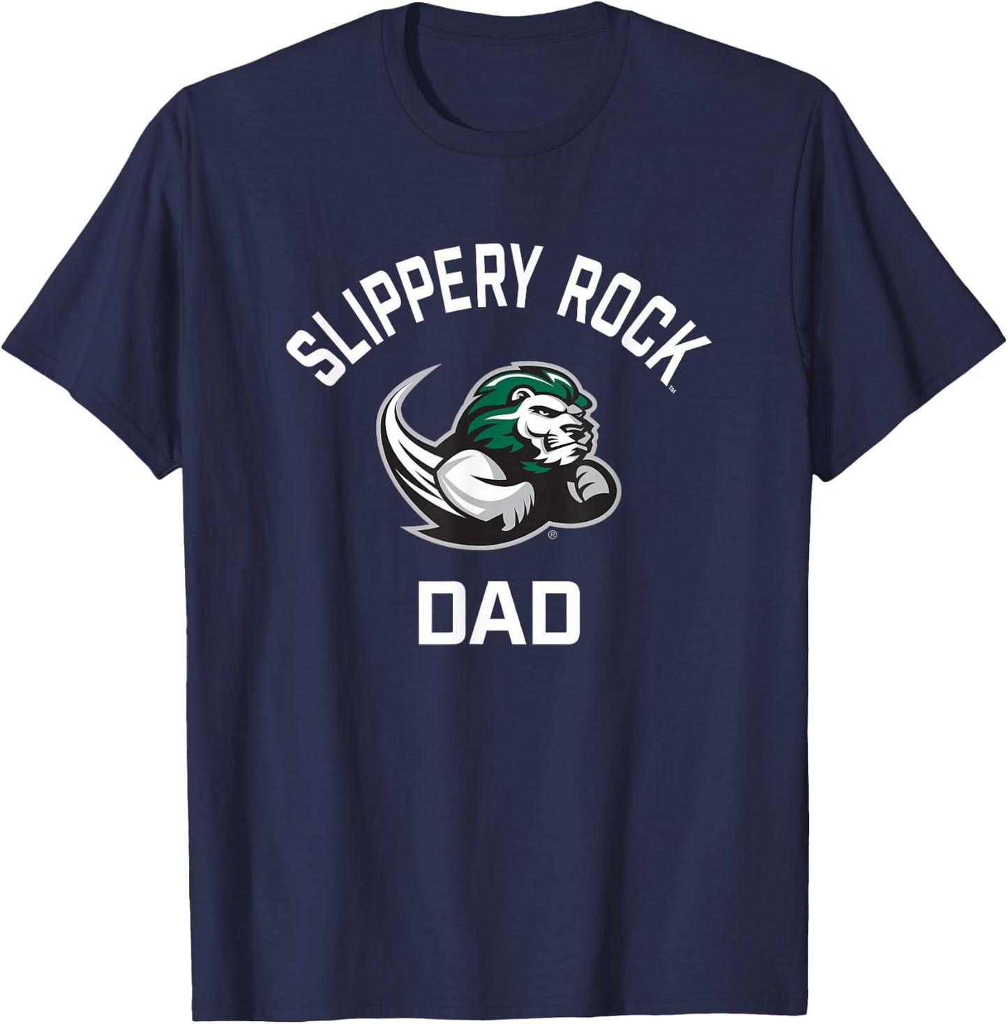 SRU Slippery Rock University Arched Dad T-Shirt - T-Shirt | Navy