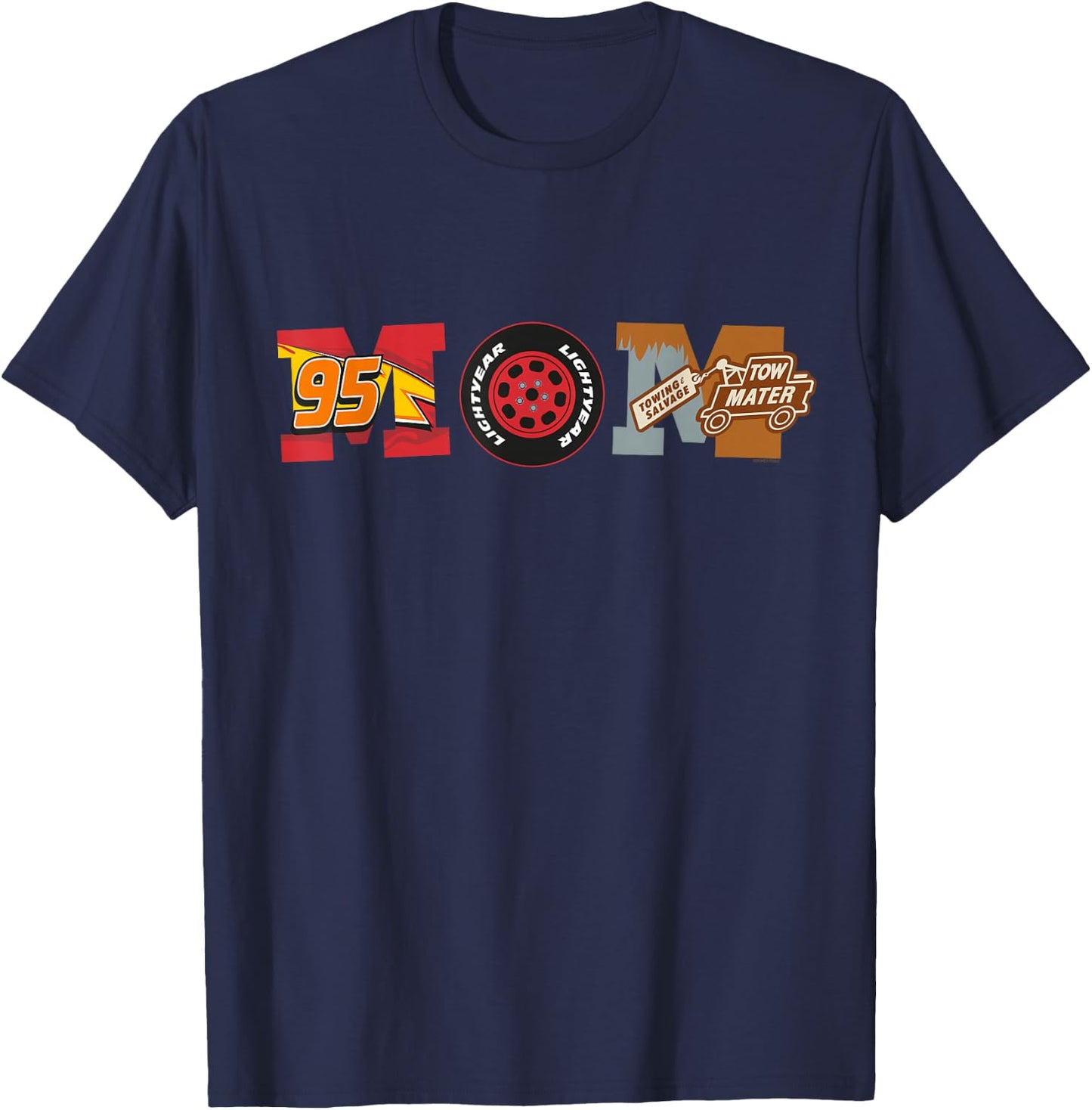 Disney and Pixar’s Cars Mom Mother’s Day Birthday T-Shirt - T-Shirt | Navy