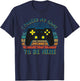 I Paused My Game To Be Here, Funny Retro Vintage Video Gamer T-Shirt - T-Shirt | Navy