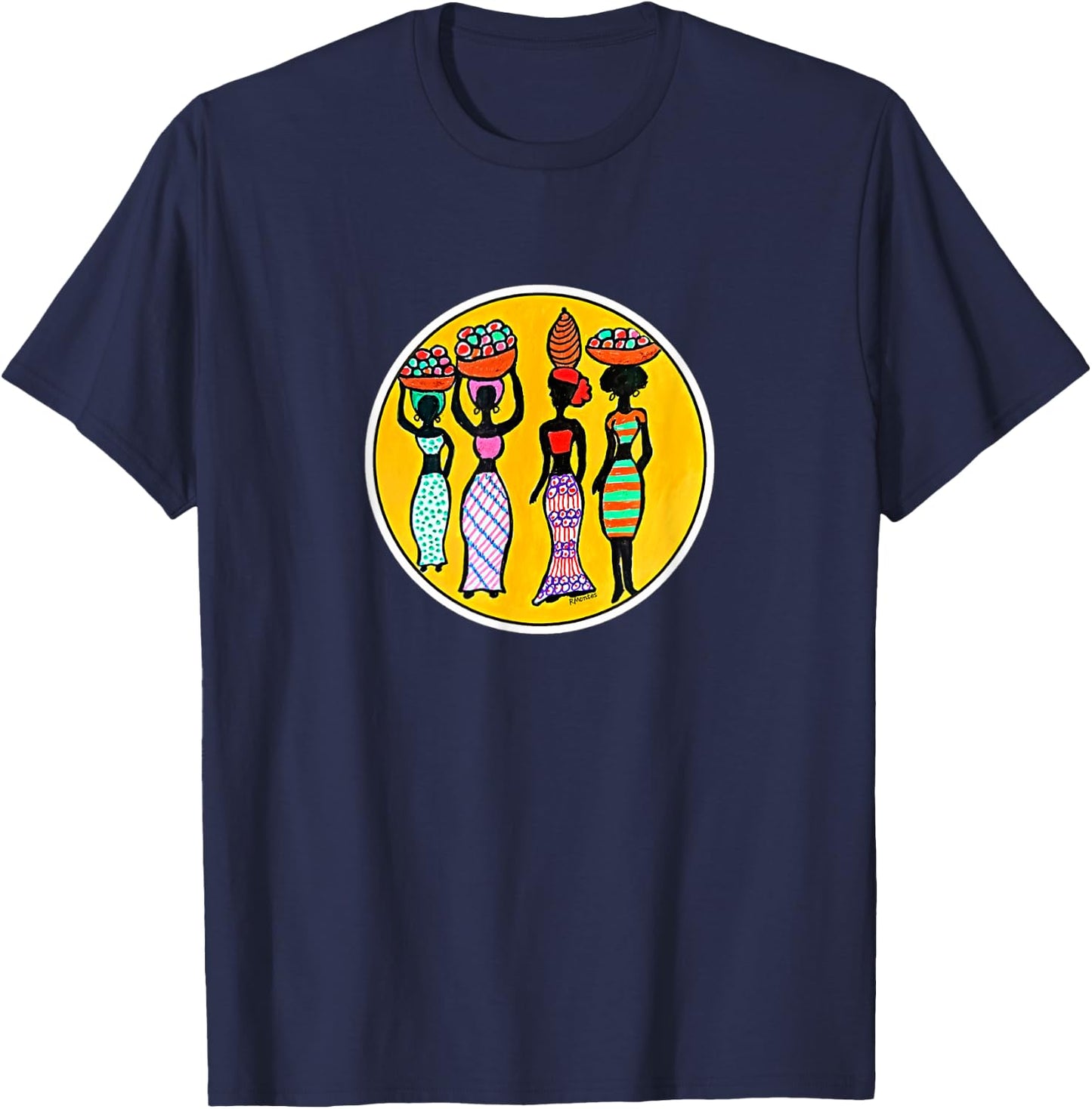 Pyram's Heart Rustic Design- Les Demoiselles T-Shirt - T-Shirt | Navy