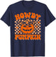 Howdy Pumpkin Groovy Western Halloween Vintage Rodeo Cowgirl T-Shirt - T-Shirt | Navy