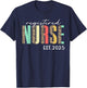 Registered Nurse Est 2025 For Student Nurse RN Leopard T-Shirt - T-Shirt | Navy