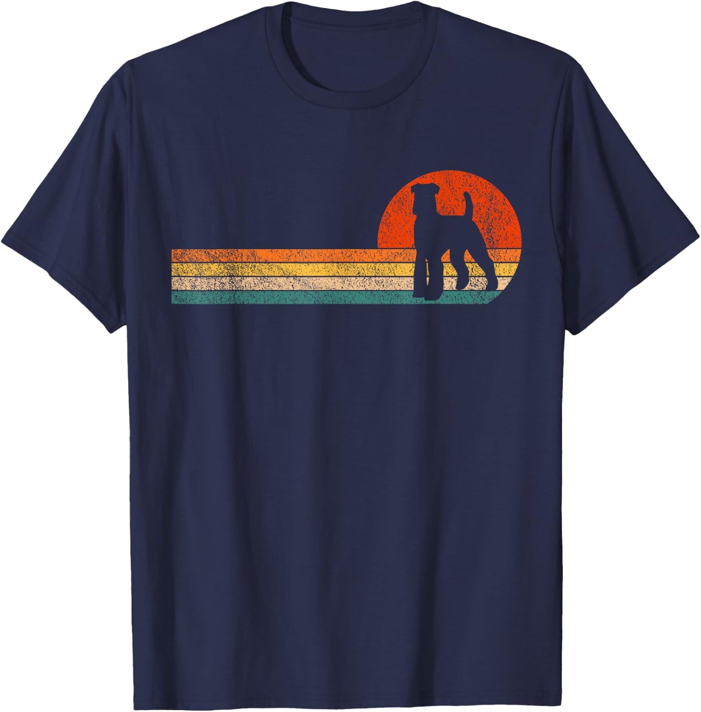 Schnauzer Dog Owner Schnauzer Mom Schnauzer Dad Retro T-Shirt - T-Shirt | Navy