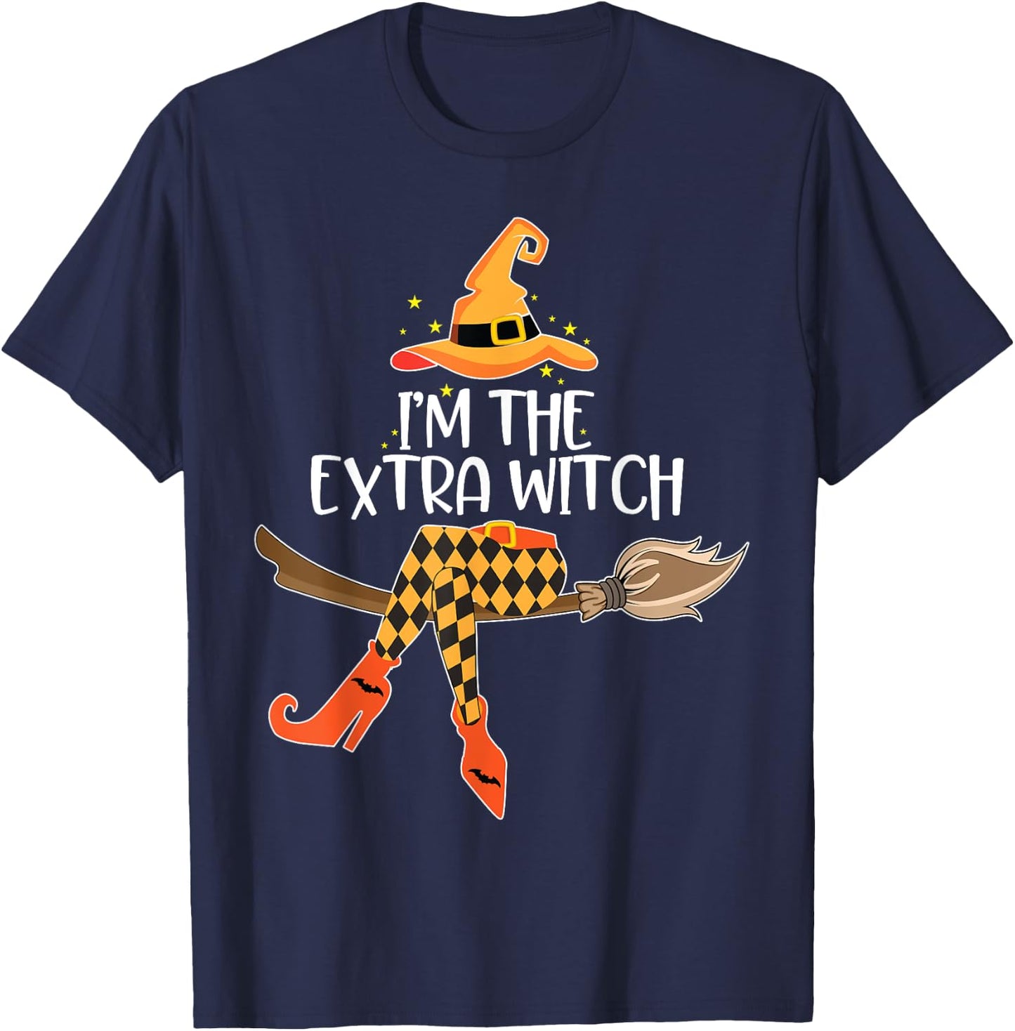 Im the Extra Witch Halloween Matching Group Costume T-Shirt - T-Shirt | Navy