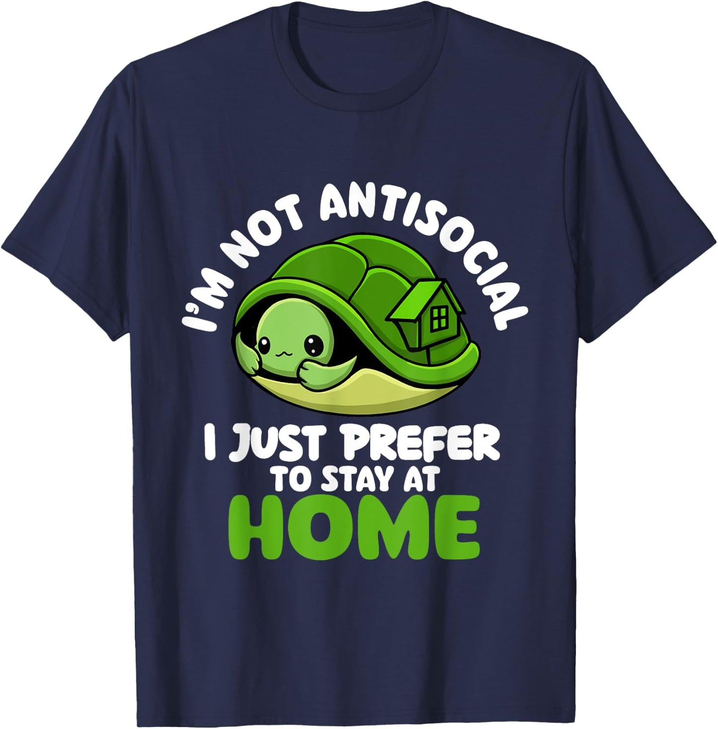 I'm Not Antisocial - Sea Turtle Lover Reptile Lover Beach T-Shirt - T-Shirt | Navy