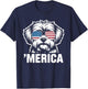 Patriotic USA American Flag 4th of July Maltese T-Shirt - T-Shirt | Navy