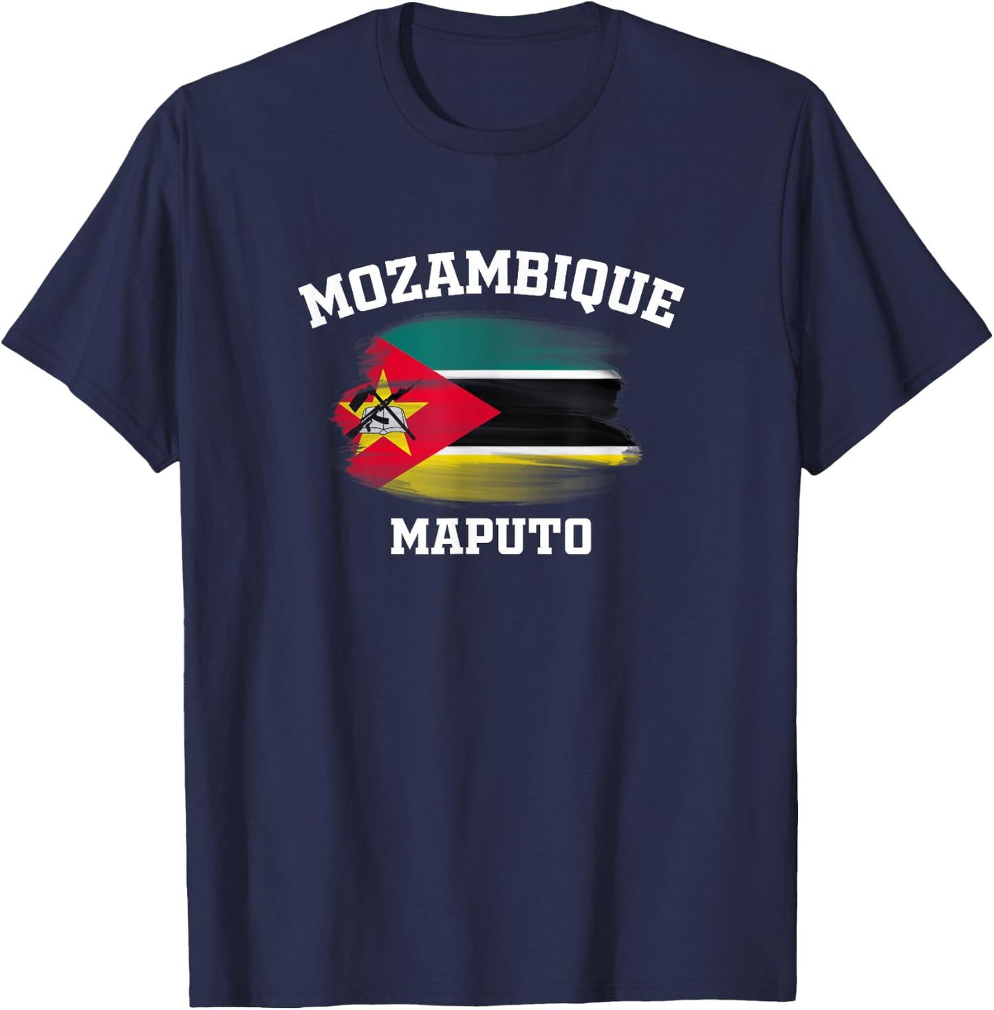 Mozambique Flag Maputo Vacation Souvenirs Africa Gifts T-Shirt - T-Shirt | Navy