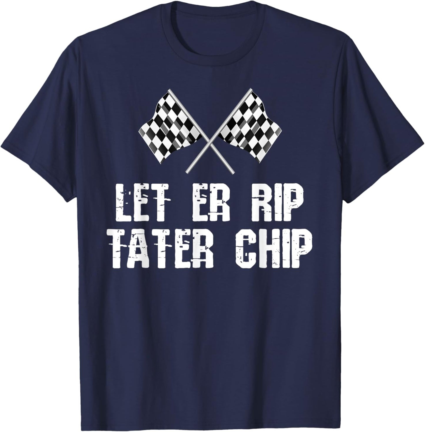 Let er Rip Tater Chip Flags T-Shirt - T-Shirt | Navy