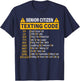 Senior Citizen Texting Code Cool Funny Old People Saying T-Shirt - T-Shirt | Navy