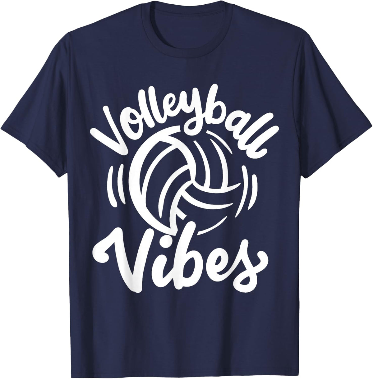 Volleyball Vibes for Girls Women T-Shirt - T-Shirt | Navy