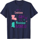 Proud Girl Just a Louisiana girl in a Mississippi World T-Shirt - T-Shirt | Navy