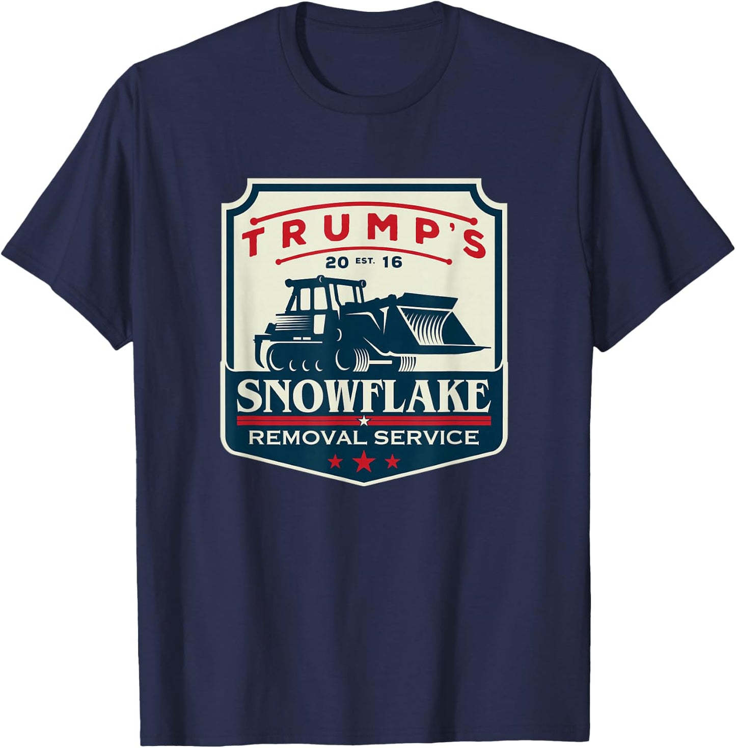 Trump's Snowflake Rmoval Service Funny Donald Trump 2024 T-Shirt - T-Shirt | Navy