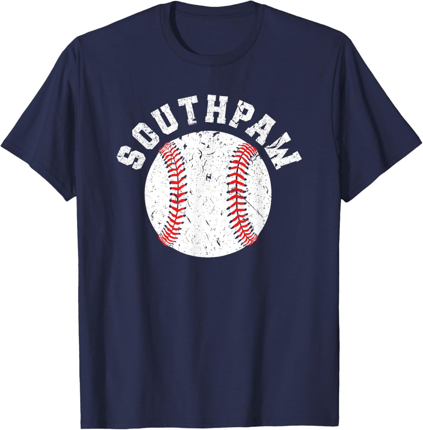 Southpaw Lefty Baseball Left Handed Pitcher T-Shirt - T-Shirt | Navy