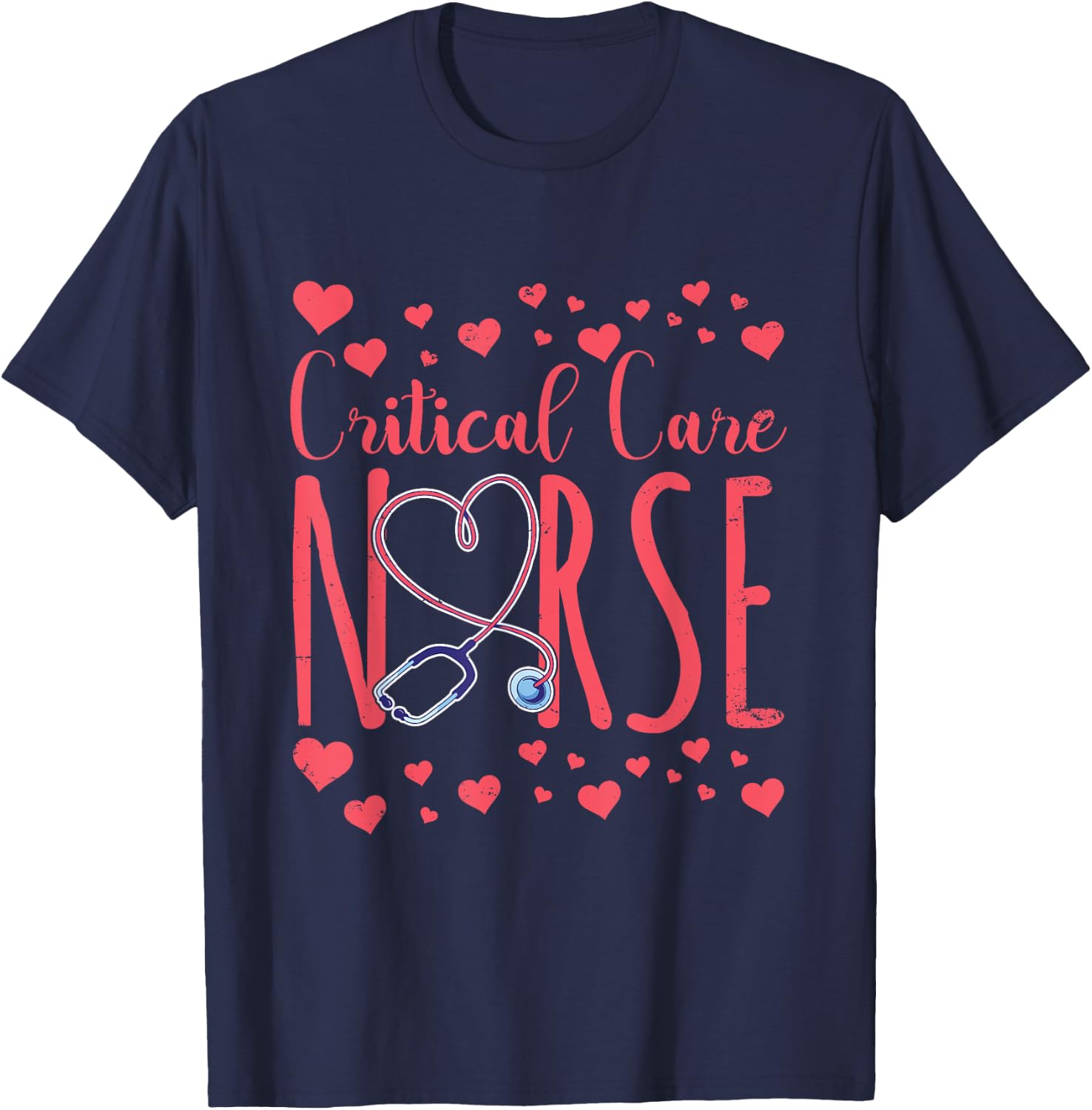Critical Care Nurse Nurses Icu Nursing Critical Care Nurse T-Shirt - T-Shirt | Navy