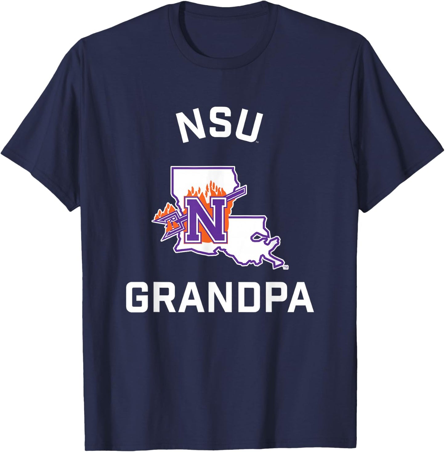 Northwestern State University NSU Demons Arched Grandpa T-Shirt - T-Shirt | Navy