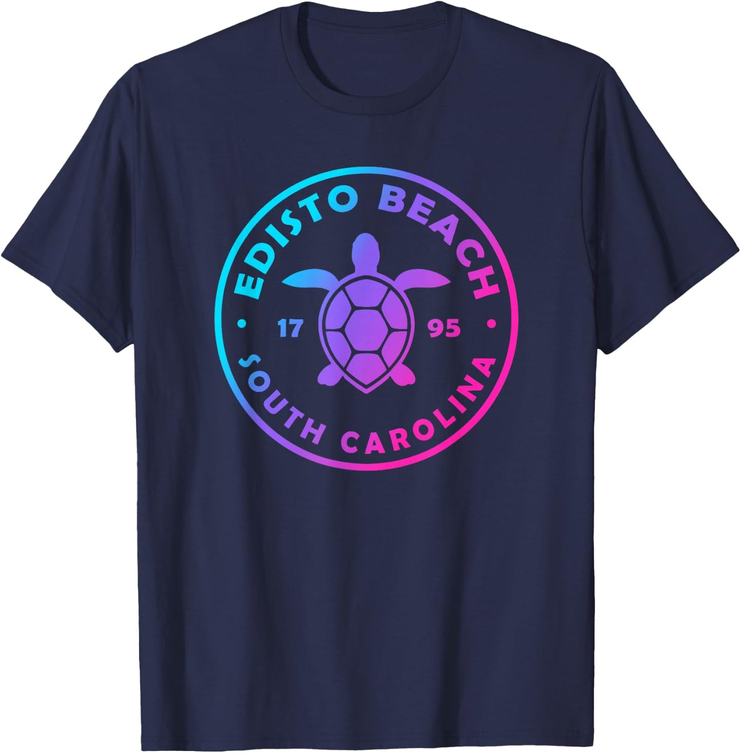 Edisto Beach South Carolina Sea Turtle Tie Dye Beach Kids T-Shirt - T-Shirt | Navy