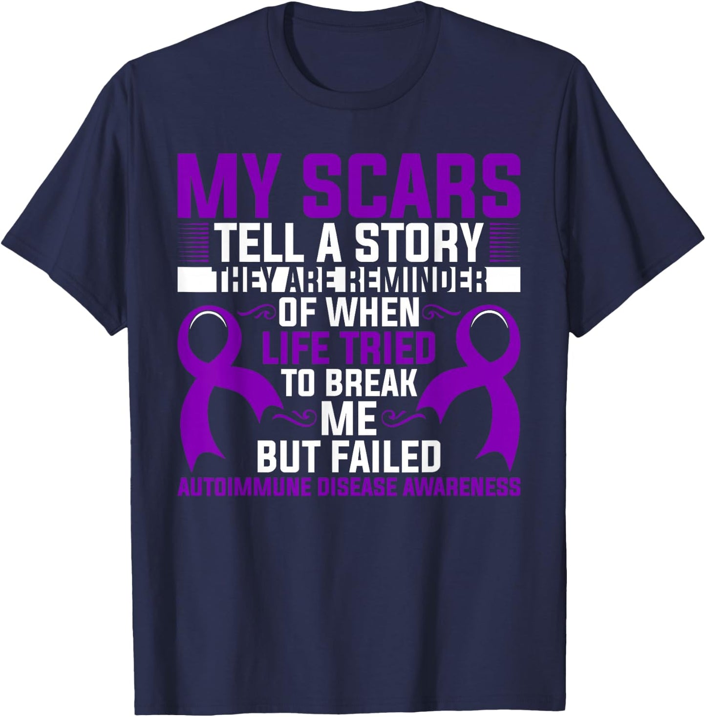 Autoimmune Disease Awareness Autoimmune Disease Survivor T-Shirt - T-Shirt | Navy