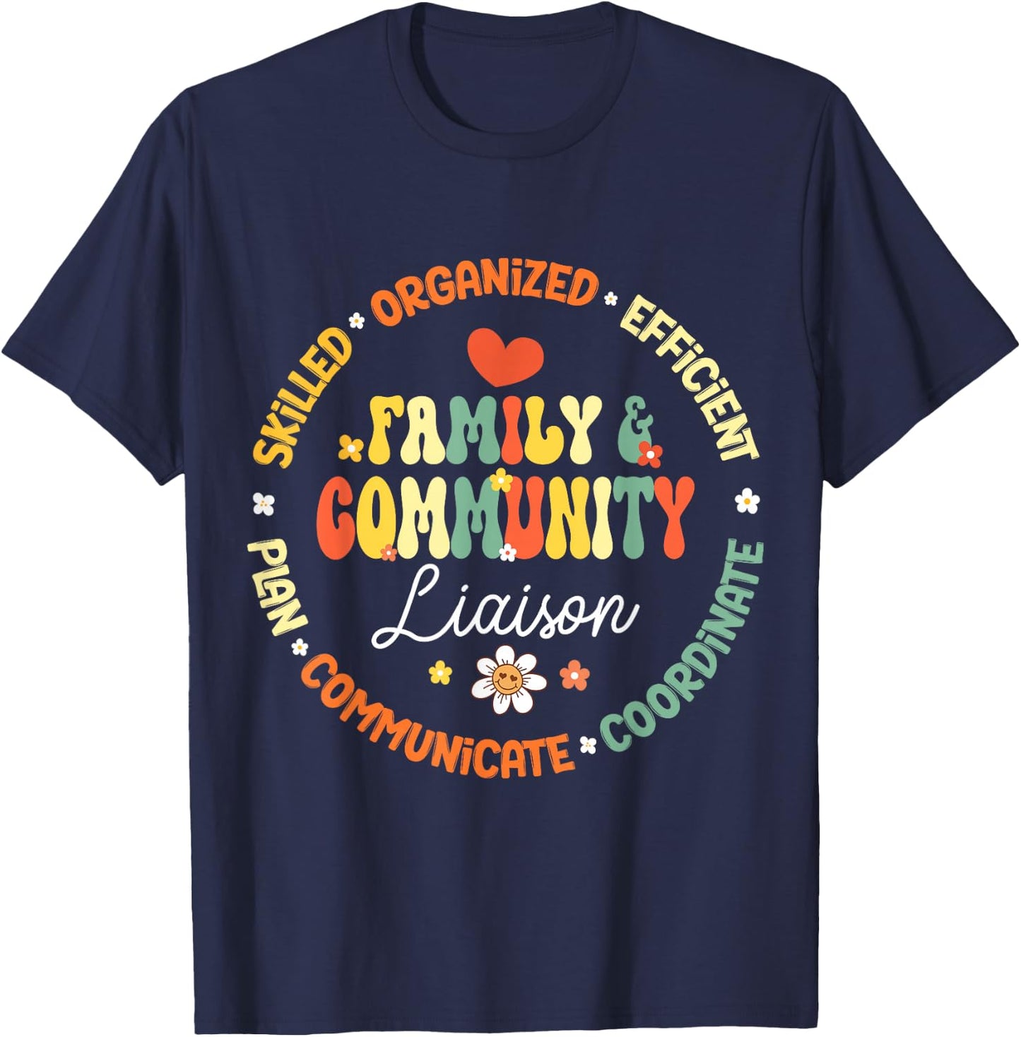 Family & Community Liaison T-Shirt - T-Shirt | Navy
