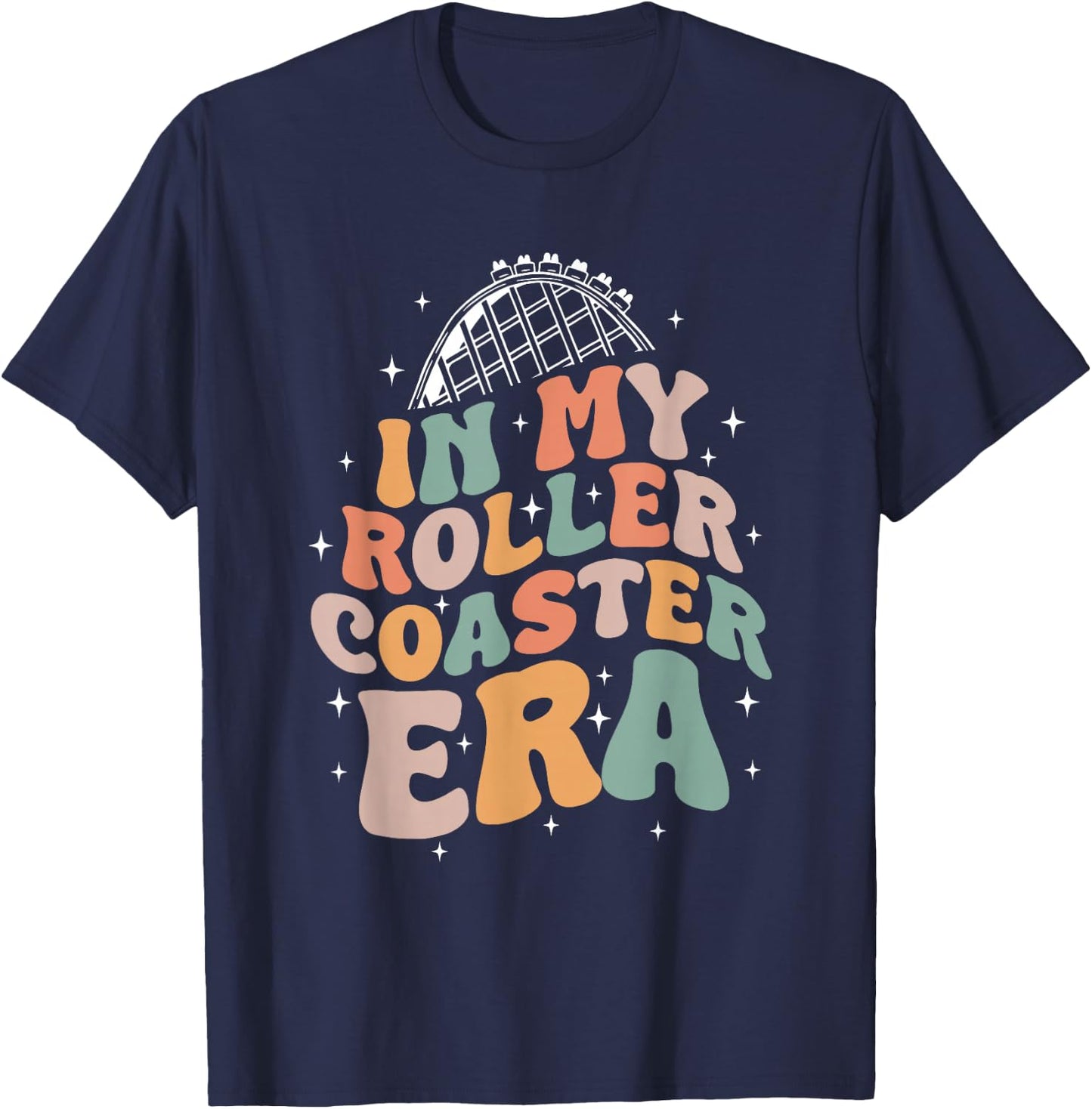 In My Roller Coaster Era Amusement Fun Park T-Shirt - T-Shirt | Navy