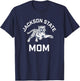 Jackson State University Tigers Arched Mom T-Shirt - T-Shirt | Navy