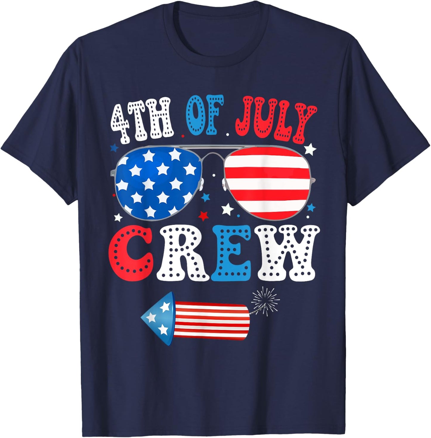 4th of July Crew Matching American Family Independence Day Kids Men T-Shirt - T-Shirt | Navy