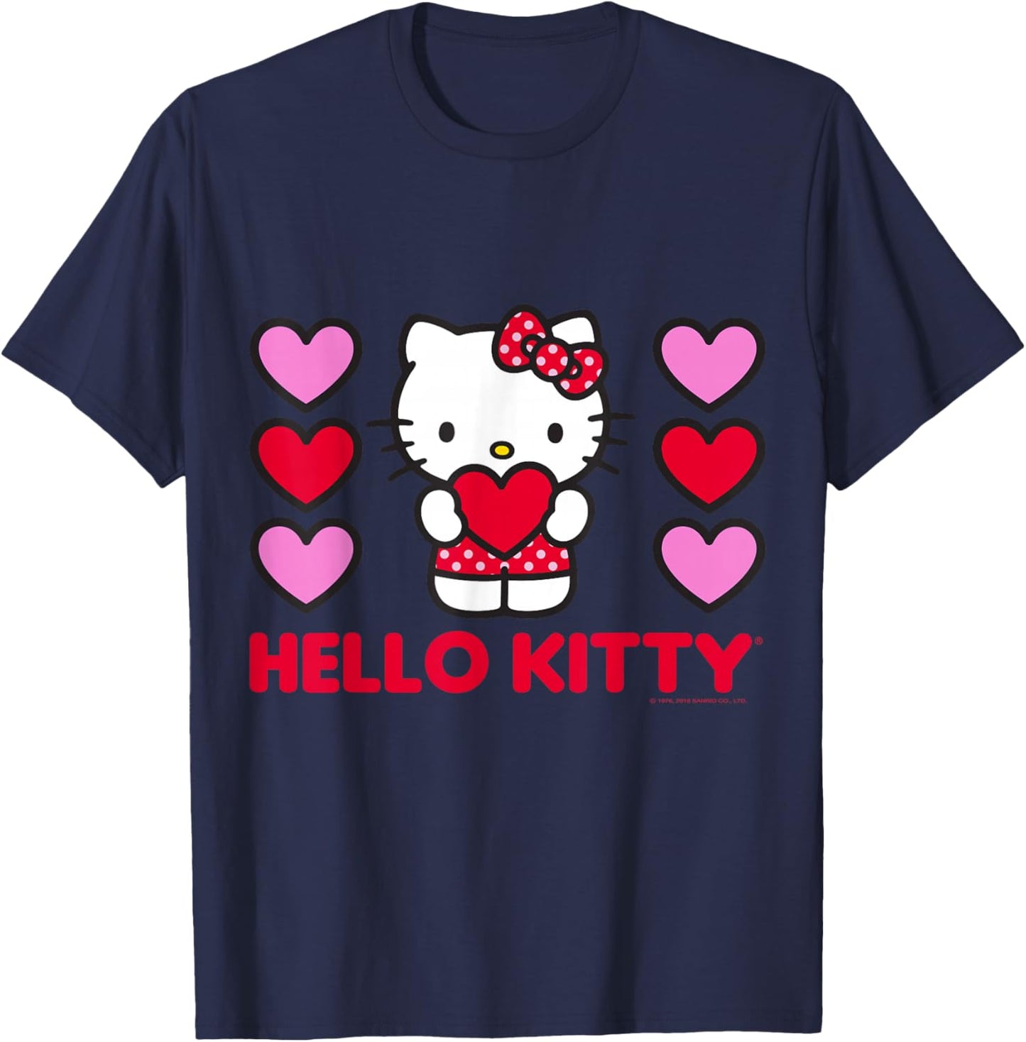 Hello Kitty Valentine Hearts Shirt T-Shirt - T-Shirt | Navy