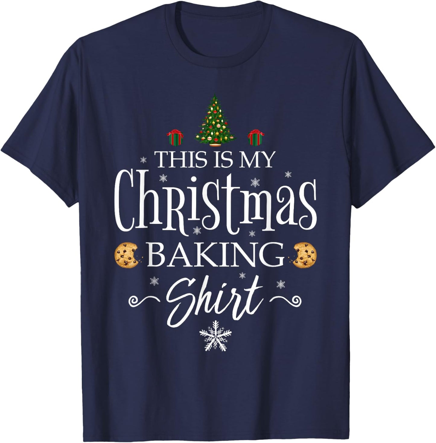 This Is My Christmas Baking Shirt Funny Baker Gift T-Shirt - T-Shirt | Navy