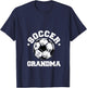 Soccer Grandma Soccer Ball Distressed Funny Soccer Grandma V-Neck T-Shirt - T-Shirt | Navy