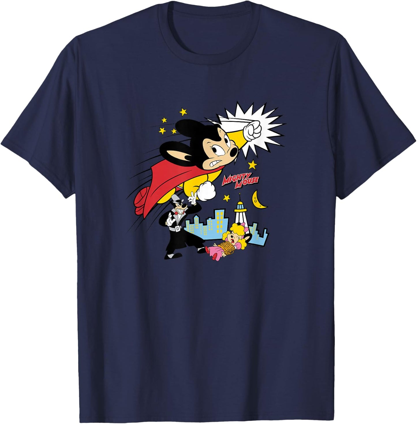 Mighty Mouse - Mighty Fight T-Shirt - T-Shirt | Navy