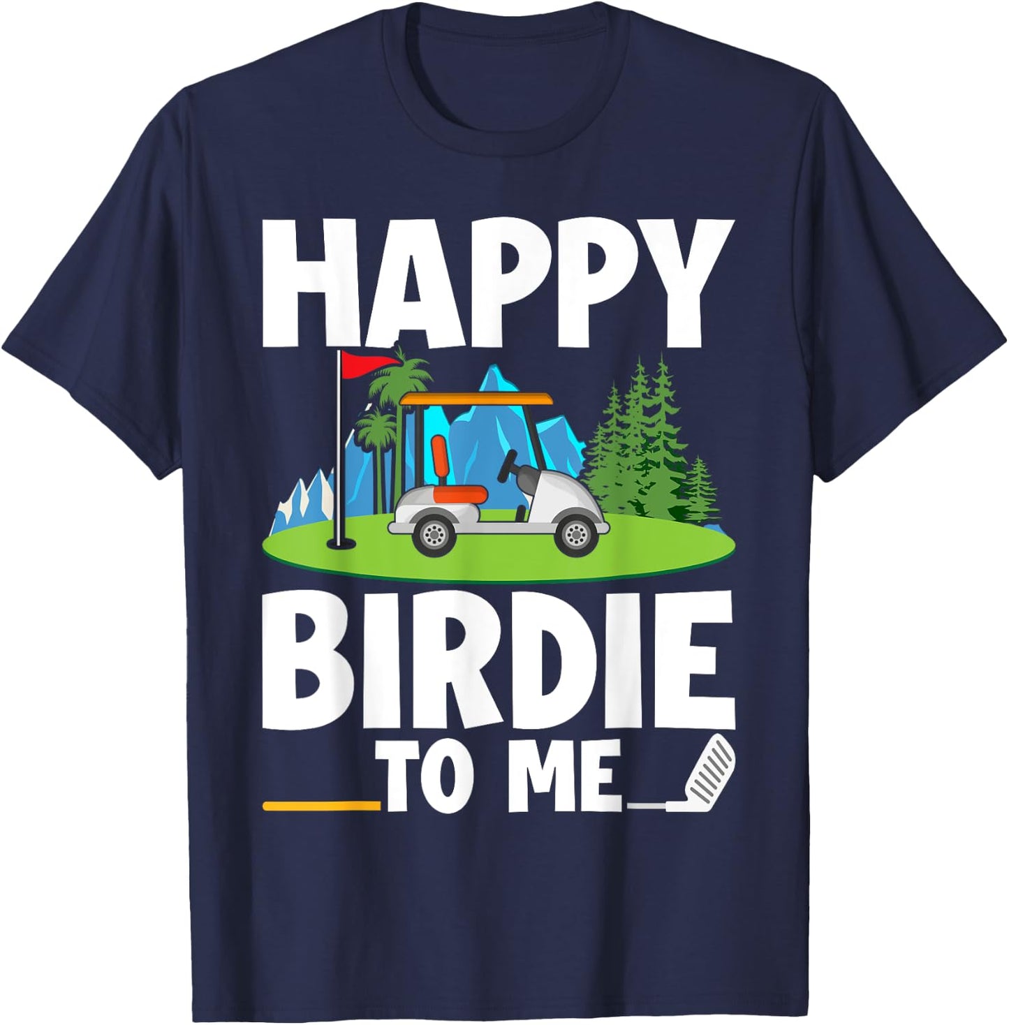 Funny Golf Birthday Happy Birdie Golfer Kids Boys Men T-Shirt - T-Shirt | Navy