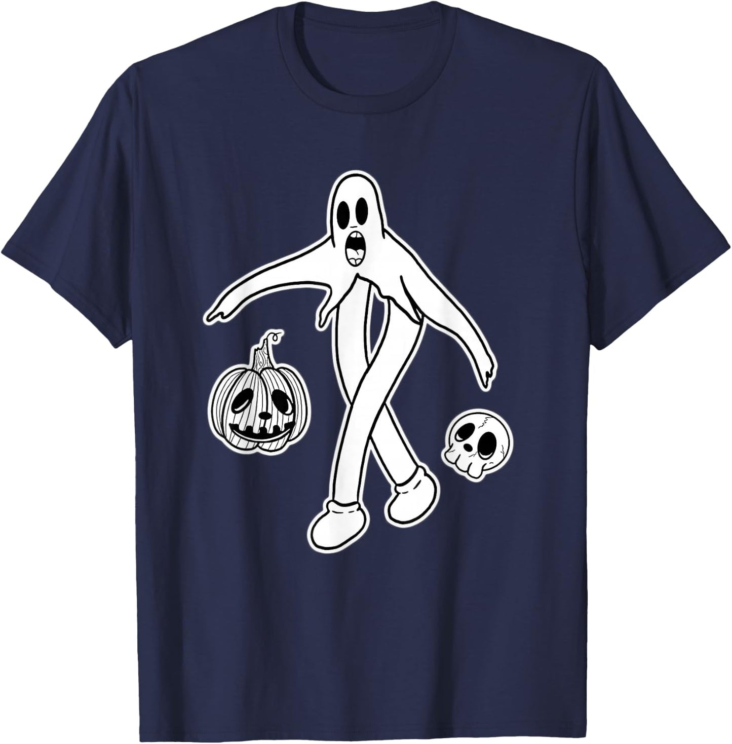 Koko the Clown Ghost Skull Jack-o-Lantern Pumpkin T-Shirt - T-Shirt | Navy