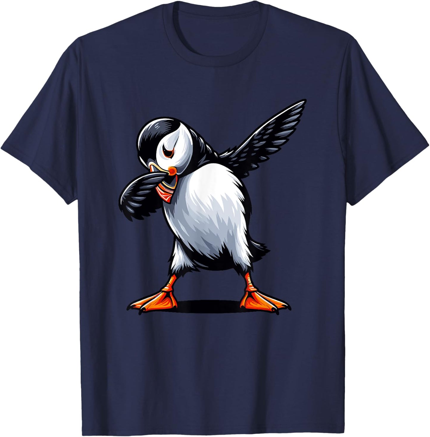 Puffin | Kids Puffin Bird & Cute Dabbing Puffin T-Shirt - T-Shirt | Navy