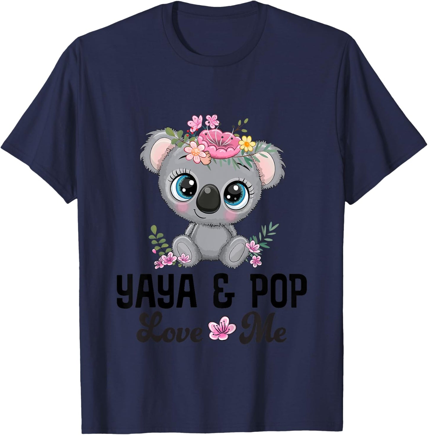 Kids Yaya And Pop Granddaughter Koala T-Shirt - T-Shirt | Navy