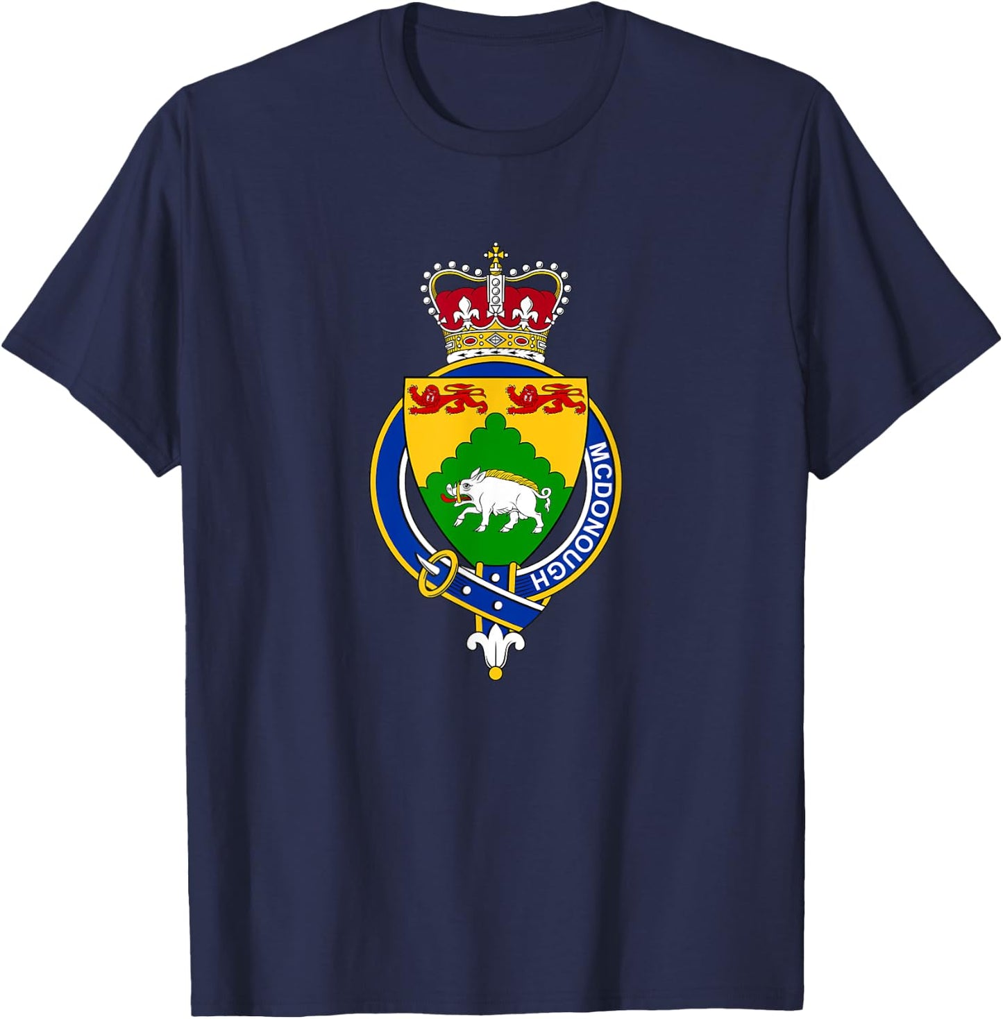McDonough Coat of Arms - Family Crest T-Shirt - T-Shirt | Navy