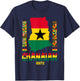 Ghanaian Roots Heritage Outfit Idea For Kids & Ghana Flag T-Shirt - T-Shirt | Navy