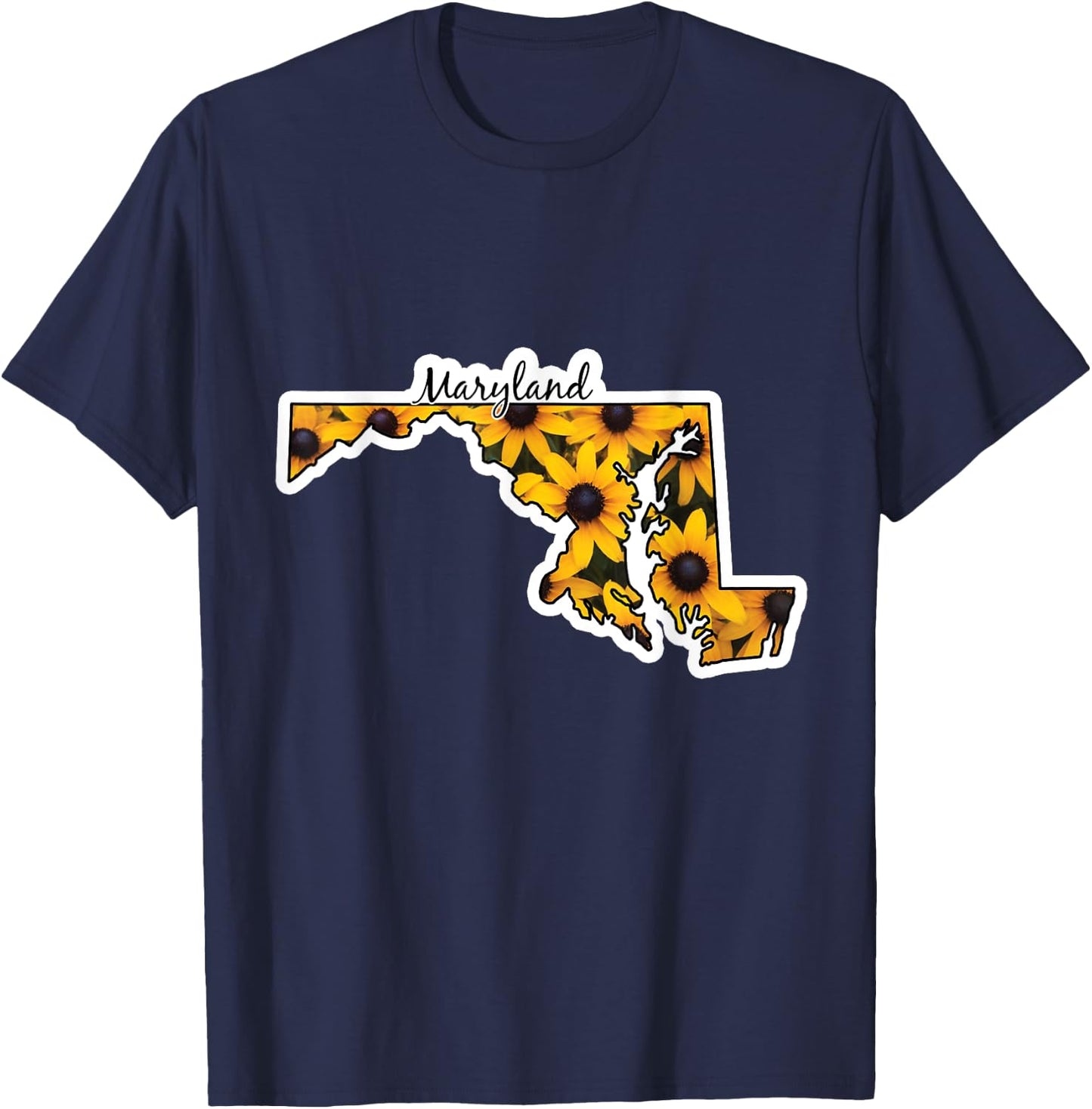 The Black Eyed Susan, Official Flower of Maryland T-Shirt - T-Shirt | Navy